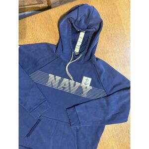Under Armour US Navy Hoodie XL Loose Fit Fleece Pullover Anchor